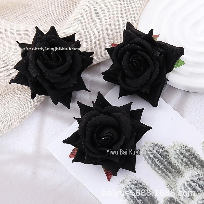 7cm Velvet Silk Rose Flower Head for DIY, Photography, Wedding Arch, and Decor.