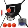 Trampoline Basketball Hoop Attachment Soft Basketball Hoop Frame With 4 Balls And Pump Trampoline Attachment For Kids Playground
