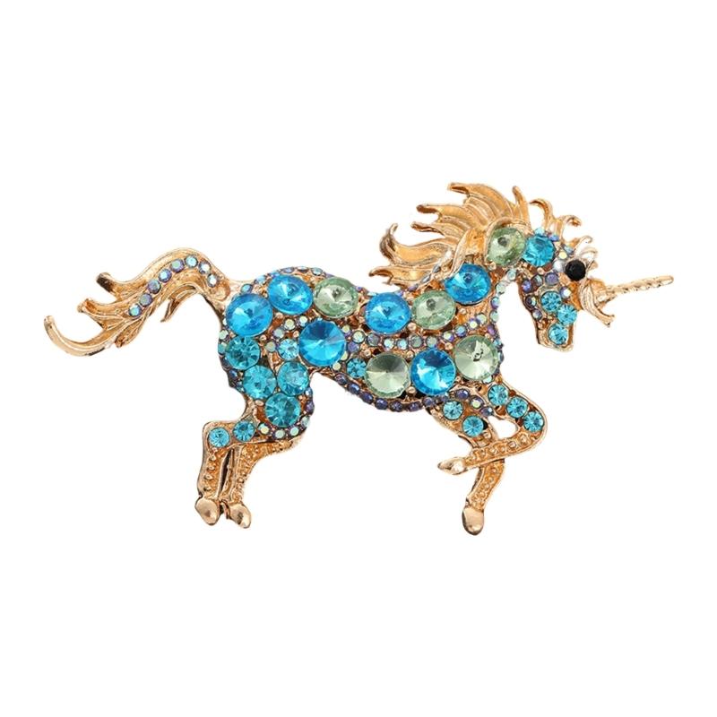 Elegant Unicorns Brooch For Women Portable Alloy Jewelry Accessory for Daily Wear and Special Occasions
