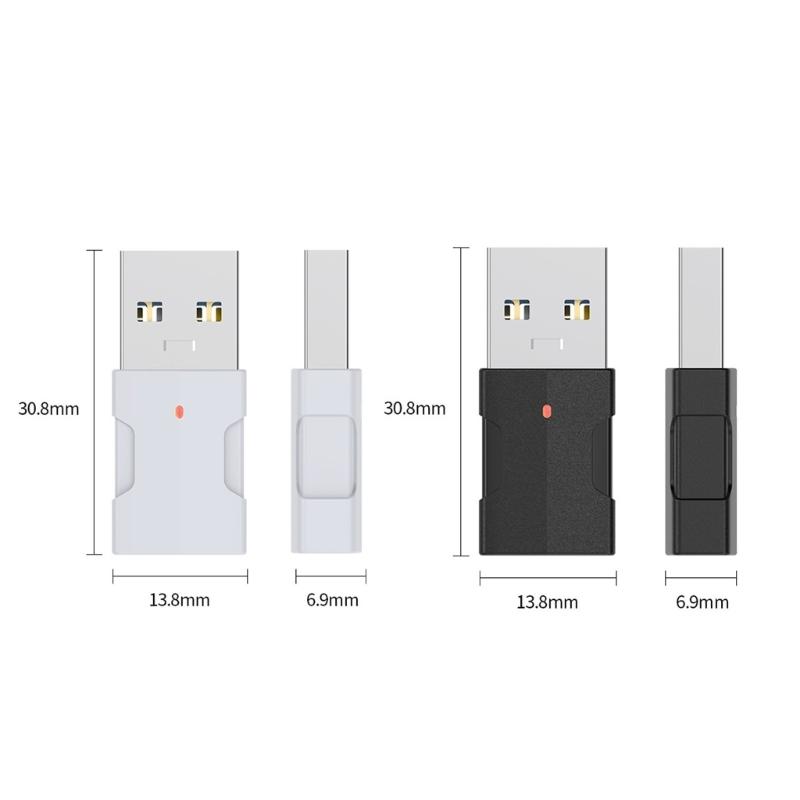 10Gbps USB to Type C Adapter OTG Conversion with LED Light Support Quick Charging for Laptops, Tablets, Hard Drive
