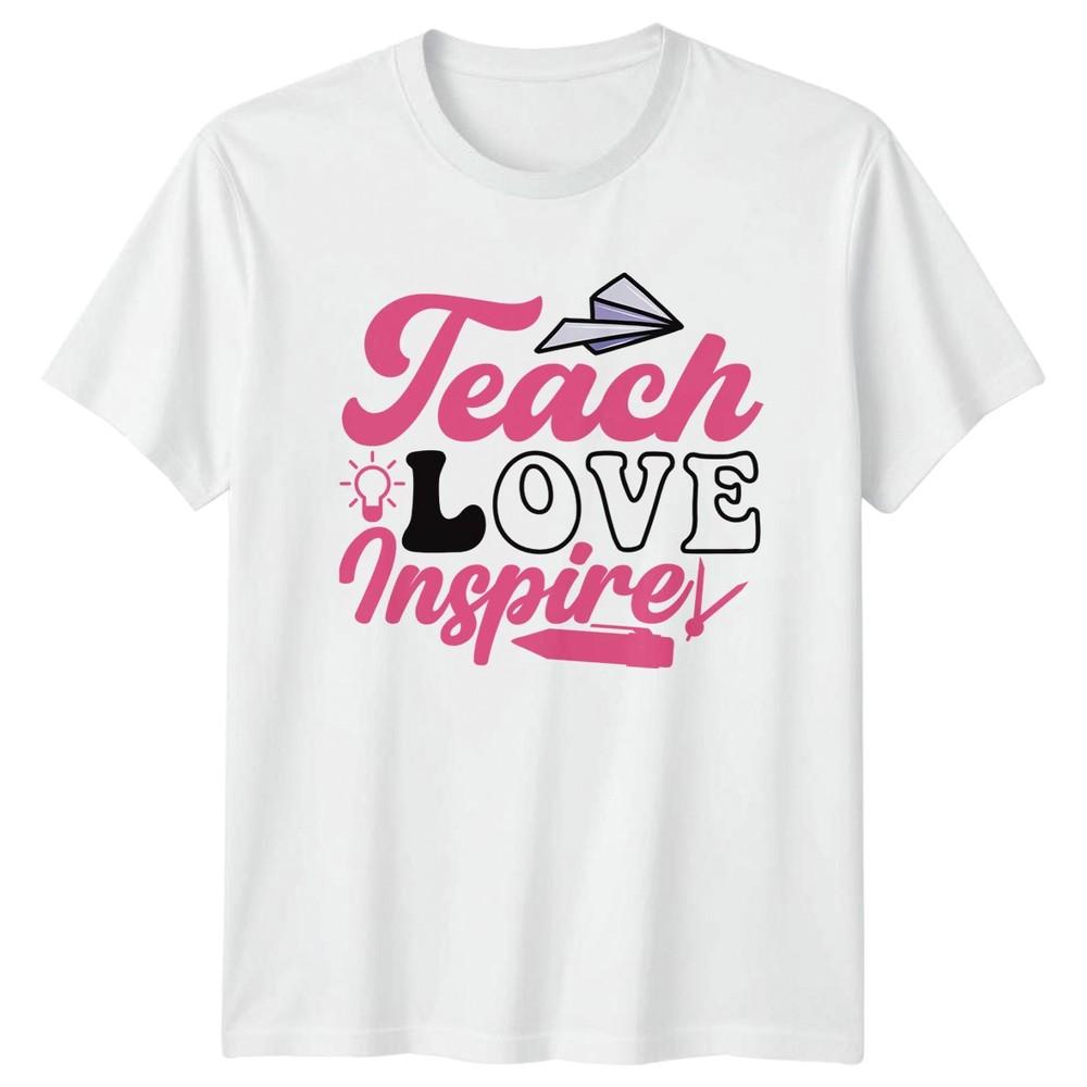 Teach Love Inspire Unisexs TShirt Teacher Appreciation Education Gift For Her S