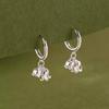 S925 Silver Lily Flower Dangle Earrings - Luxury Niche Design, High-Class Forest Style for Women