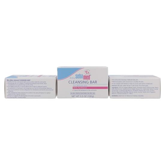 Sebamed Baby Ultra Mild Cleansing Bar - Hypoallergenic Non-irritating Cleanser with Vitamins and Amino Acids 3.5 Ounces (100g) (3)