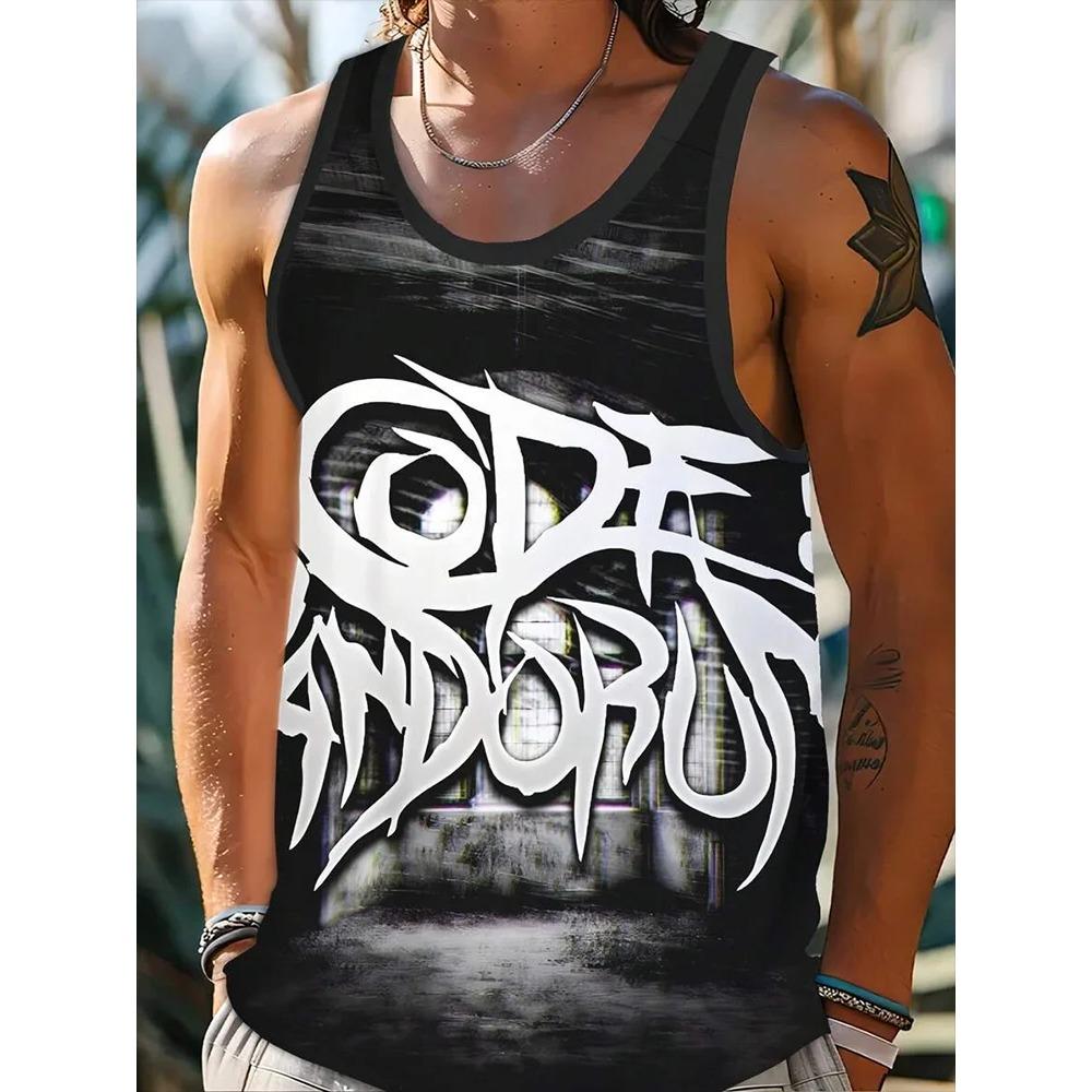3D Lion Print Men's Summer Street Fashion Casual Outdoor Sports Vest Versatile Comfortable Breathable Sleeveless Vest
