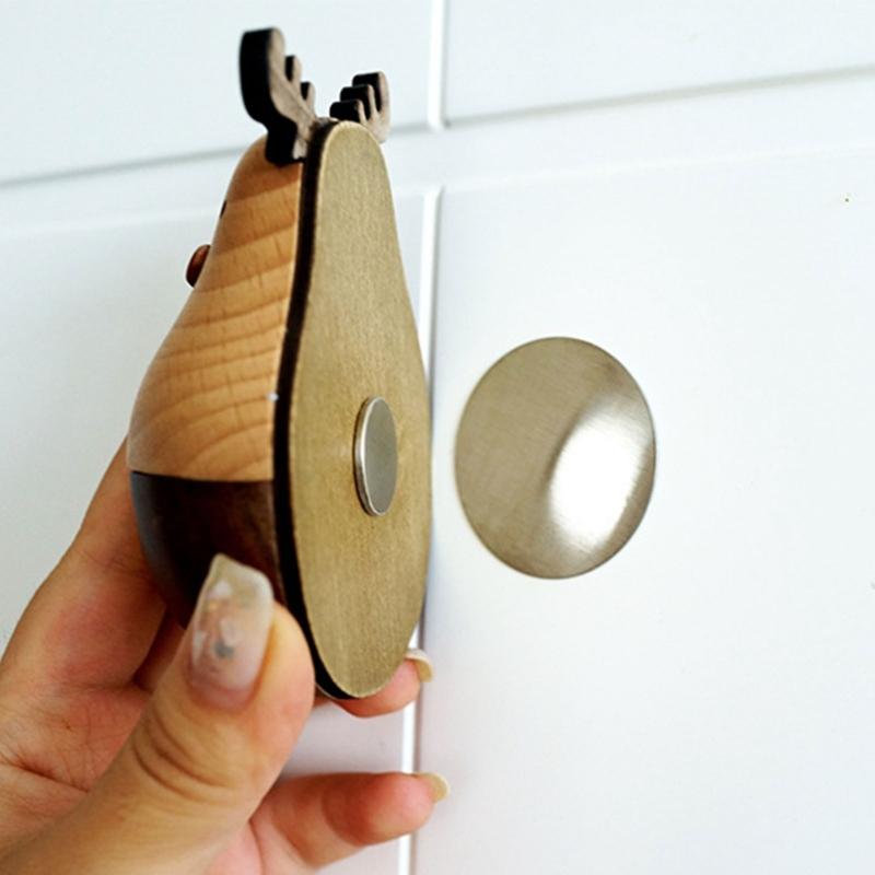 Elk Cat Rabbit Wodden Doorbell Winden Chimes Hanging Wind Bell Wireless Doorbell Decor for Home Entrance Door Bell