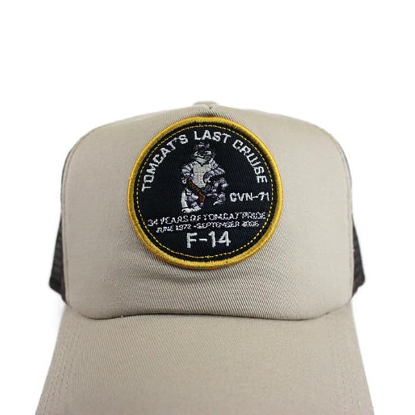 Avirex Kappe mit TOMCAT Beliebter Trend Tagesgeschenk Ein Herren-Patch, Marke, Frühling/Sommer, Herbst/Winter, Vatertag (JP, Alphabet, Größe, Beige)