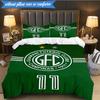 3PCS Football Club Emblem Printed Soft Bedding Set,Including 1pc Duvet Cover And 2pcs Pillowcases Perfect for Bedroom, Dormitory, Fan gift