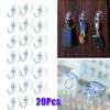 20 Stück Saugnapfhaken Klar PVC Starker Saugnapf Mit Haken Zuhause Küche Badezimmer Wandhaken Fenster Handtuch Bademantel Aufhänger