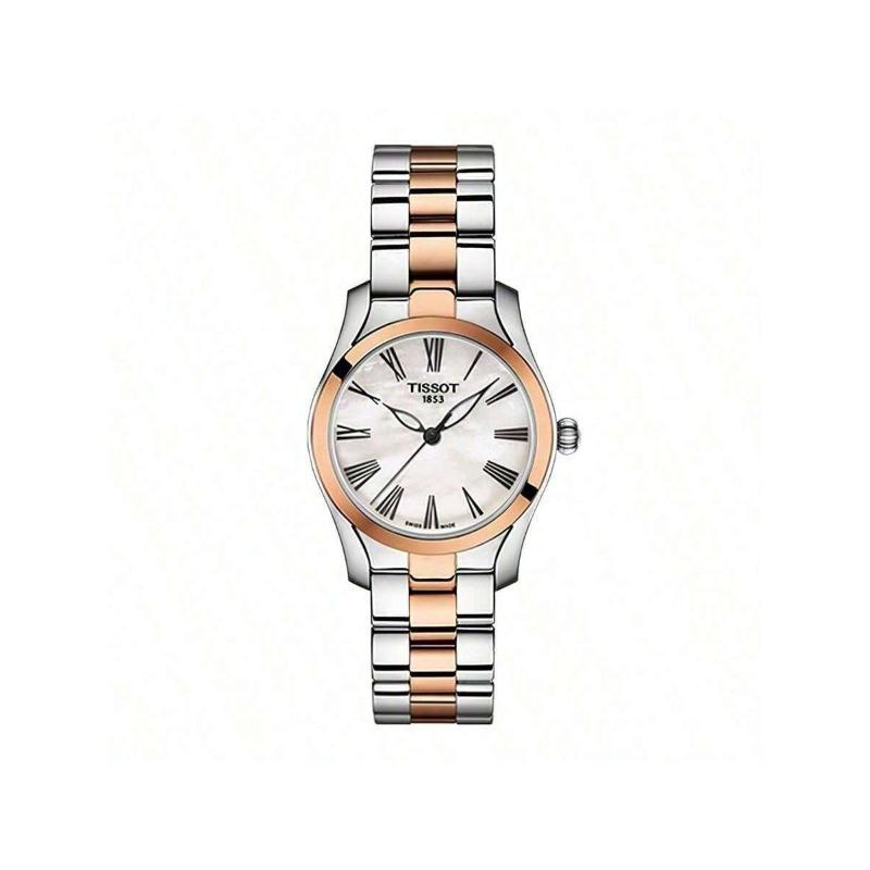 Tissot Wave Series, quartz movement, 30m water-resistant, women's watch, Swiss-made, 30mm, white dial, stainless steel case, T112.210.22.113.01
