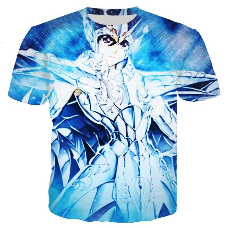 Saint Seiya Classic Anime 3D Harajuku Printed Fashion Men Women Children Casual Crewneck Short Sleeve Slim Summer Popular Tees