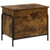 Storage Box Smoked Oak 80 X 40 X 49.5 Cm Engineered Wood