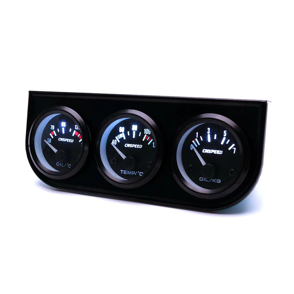 6036BL 2/" 52mm 12V Blue Backlight 0-100PSI Car Oil Pressure Gauge Meter