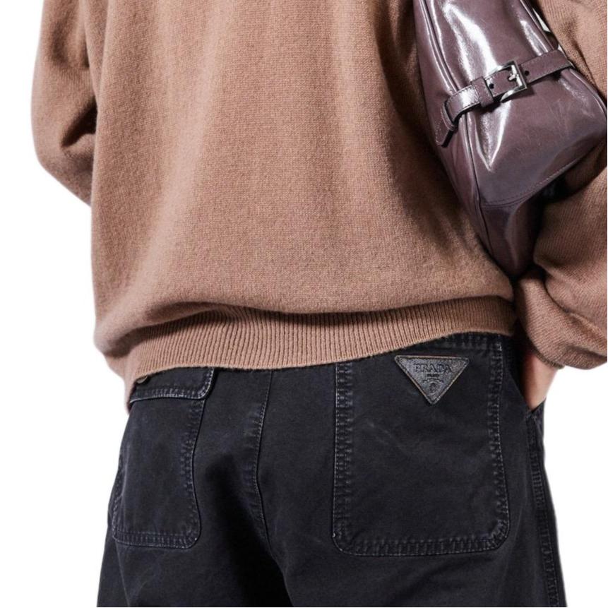 PRADA SS25 Casual Pants Men's Black SPH448-16A7-F0002-S-OOO