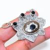 Natural Mud Crack Fossil, Spinel 925 Sterling Silver Jewelry Pendant 1.97" ZS-649
