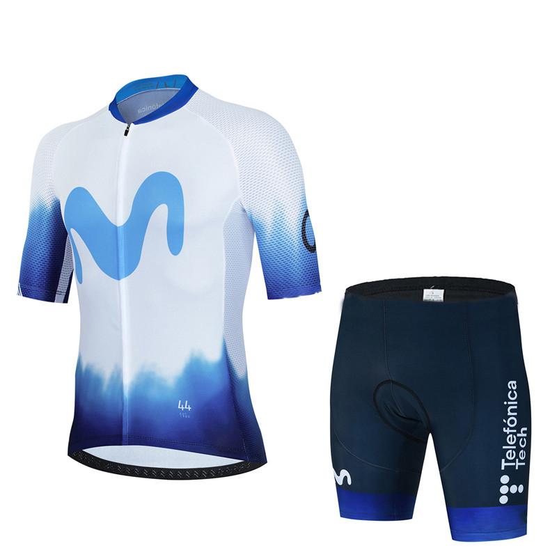 Movistar 2026 Letní prodyšný cyklistický obleček Set Oblečení MTB Kolo Brazílie Uniforma Dres Oblečení na cyklistiku Pánské cyklistické sportovní oblečení Oblek Muž