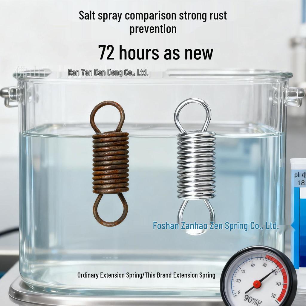 304 Stainless Steel Double Hook Extension Spring, 0.3mm Wire, 3mm Outer Diameter, 10mm Total Length