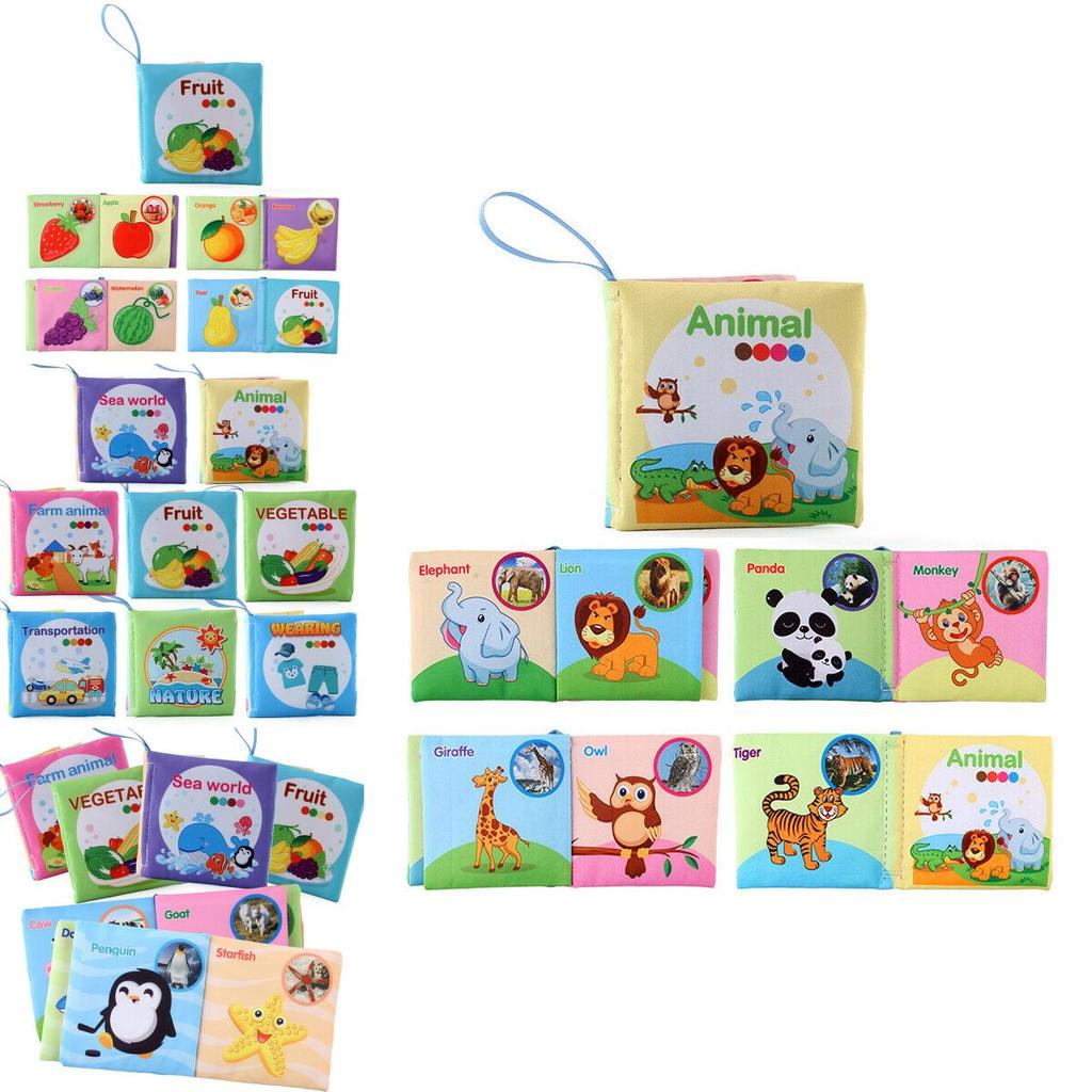 Enlighten Your Child's Mind With Soft Cloth Book English Animal Transportation