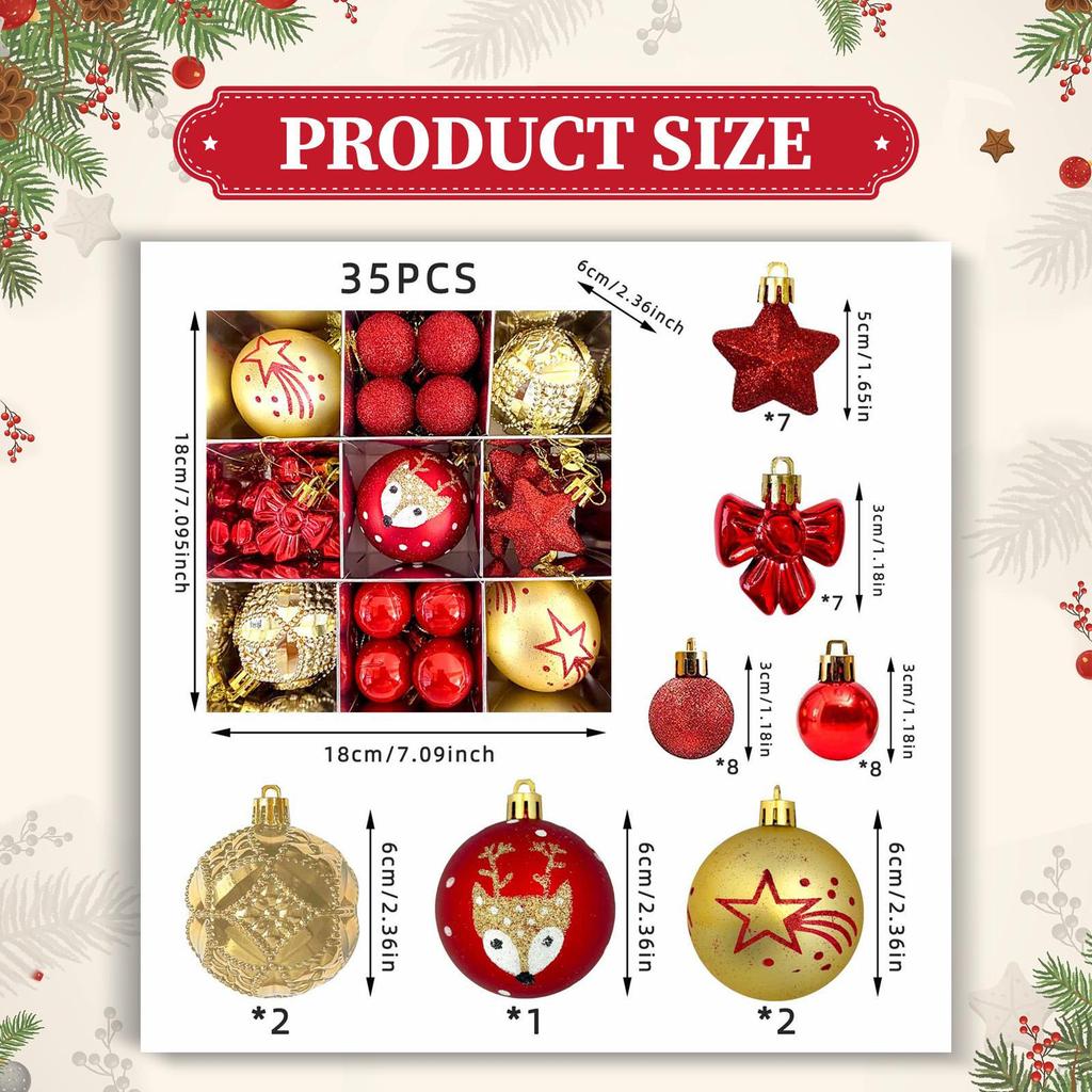 35 Christmas Baubles for Hanging, Tree Decorations, Home Decor, Anniversary, Wedding