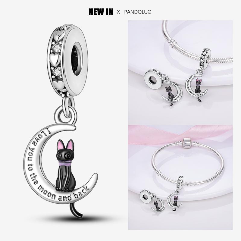 New In Star Moon Sun Series Charm Beads Fit Pandach Original Bracelet Women Copper Pendant Bead Jewelry Gift