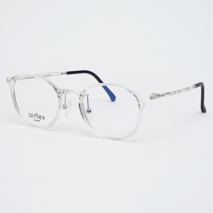 Alloaiweeo [Air Flex] Al6401 2020G Airflex Ultra-Lightweight_Clear Round Eyeglass Frame_Blue Light Lens Selection