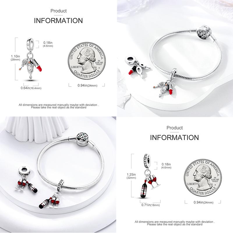 Red Copper Pomegranate Lipstick Apple Ladybug Playing Cards Charms Beads 3Mm Diy Fine Jewelry