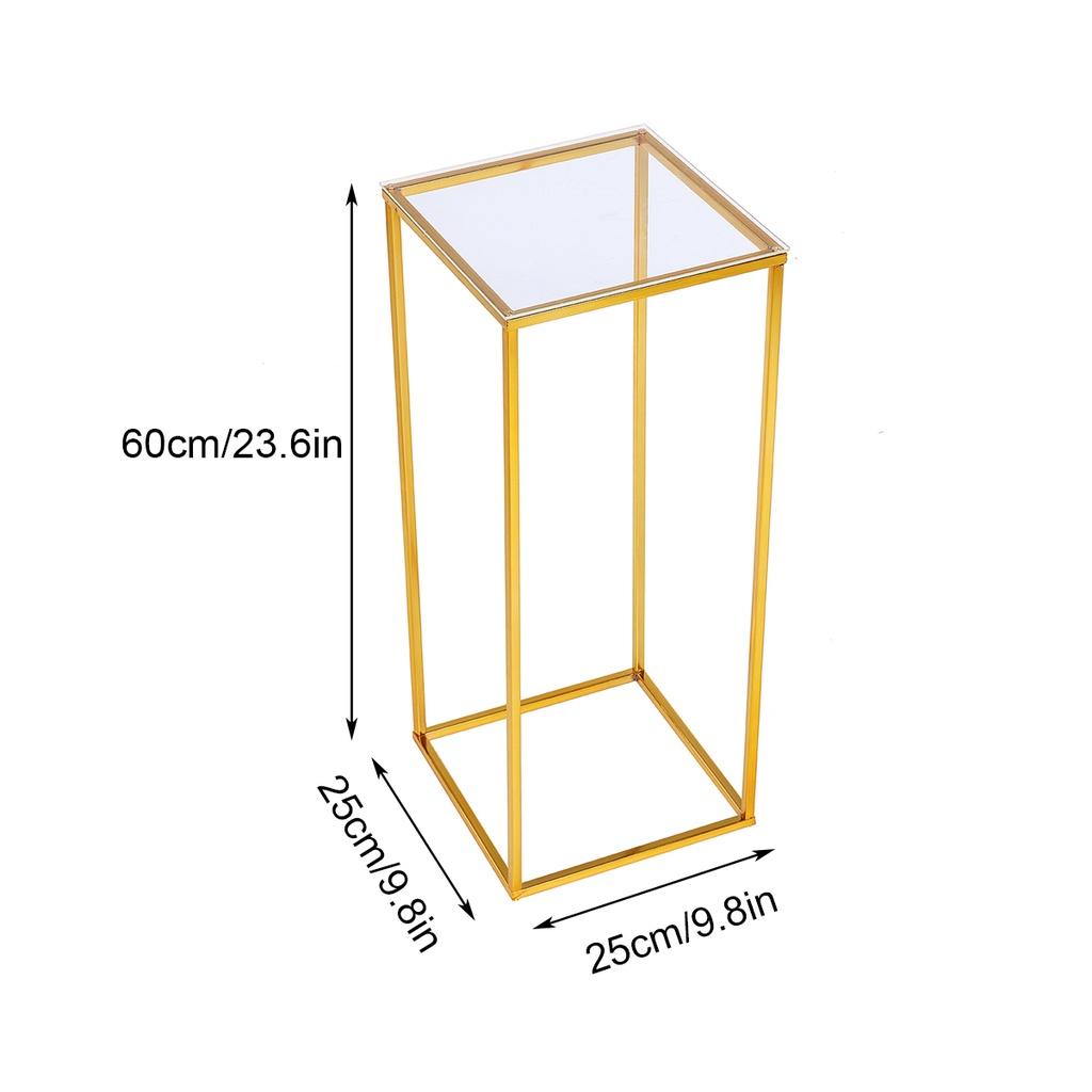 New Rectangle Square Frame Backdrop Gold Wedding Arch Gold-Plated Geometric Flower Stand Home Decoration Gold  Shiny Metal Iron 60CM