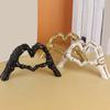 Simple Heart Skeleton Hand Statue Nordic Style Halloween Desktop Ornament  Office