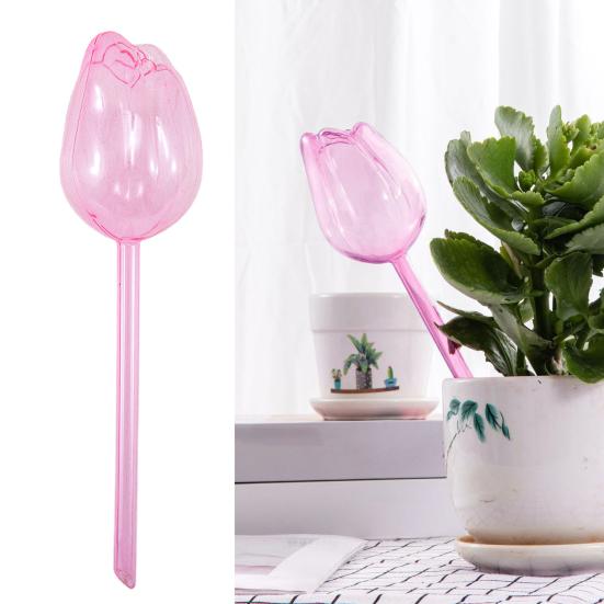 Tulip Plant Watering Globes Planter Insert Self Watering Bulbs Clear Tulip Automatic Watering Spikes for Indoor Outdoor Plants