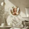 Aluminum Wall Art Angel Floral Wreath Gold Halo Home Decor
