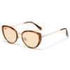 New cat eye fashion sunscreen metal sunglasses European and American retro personality trend high-end sunglasses