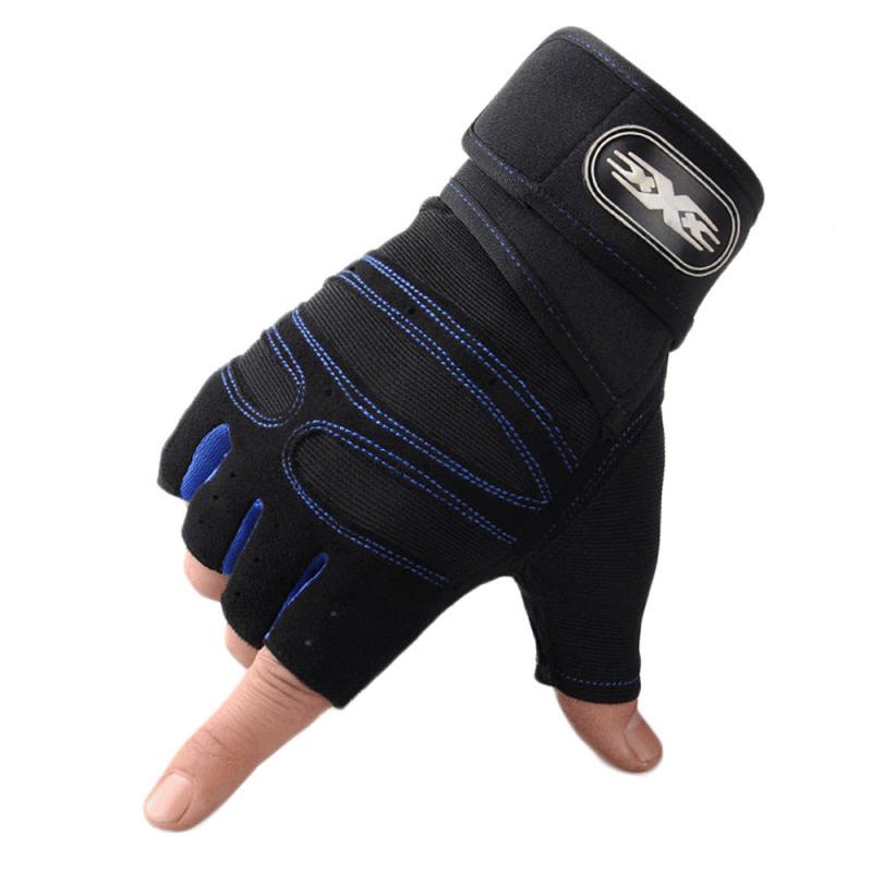 Gym Fitness Heavyweight Training Gloves Men and Women Body Building Half Finger Non-Slip Gloves Wrist Support Weightlifting Athletic