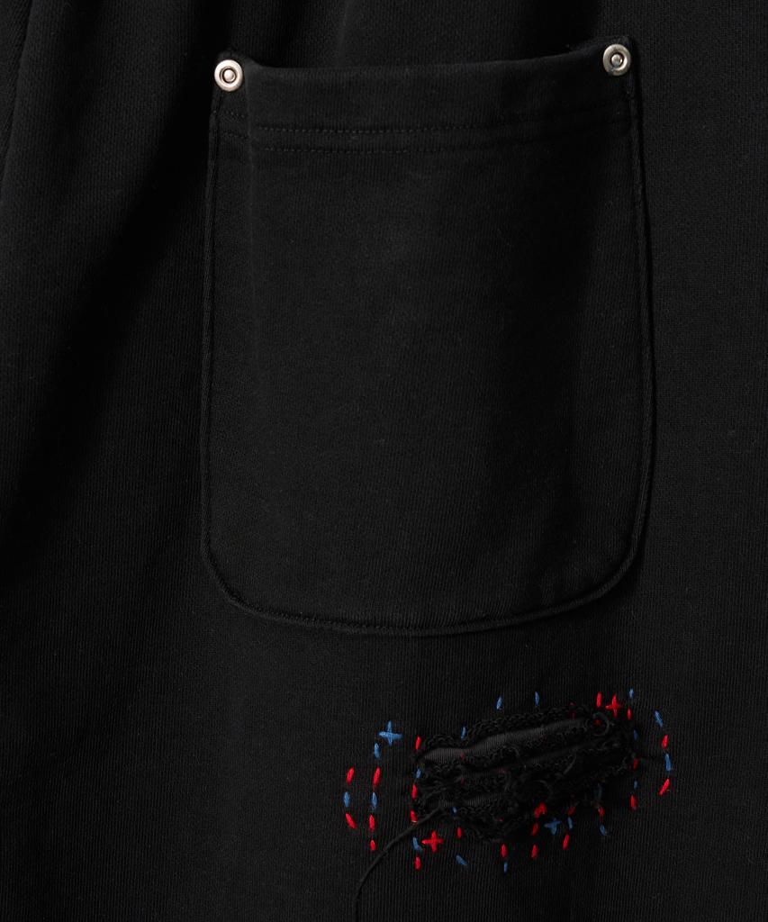 Gameoncheupaeb Washed Hand Stitch Sweatpants (Black)