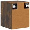 Wall Mounted Nightstand Smoked Oak 33 x 34.5 x 40 cm