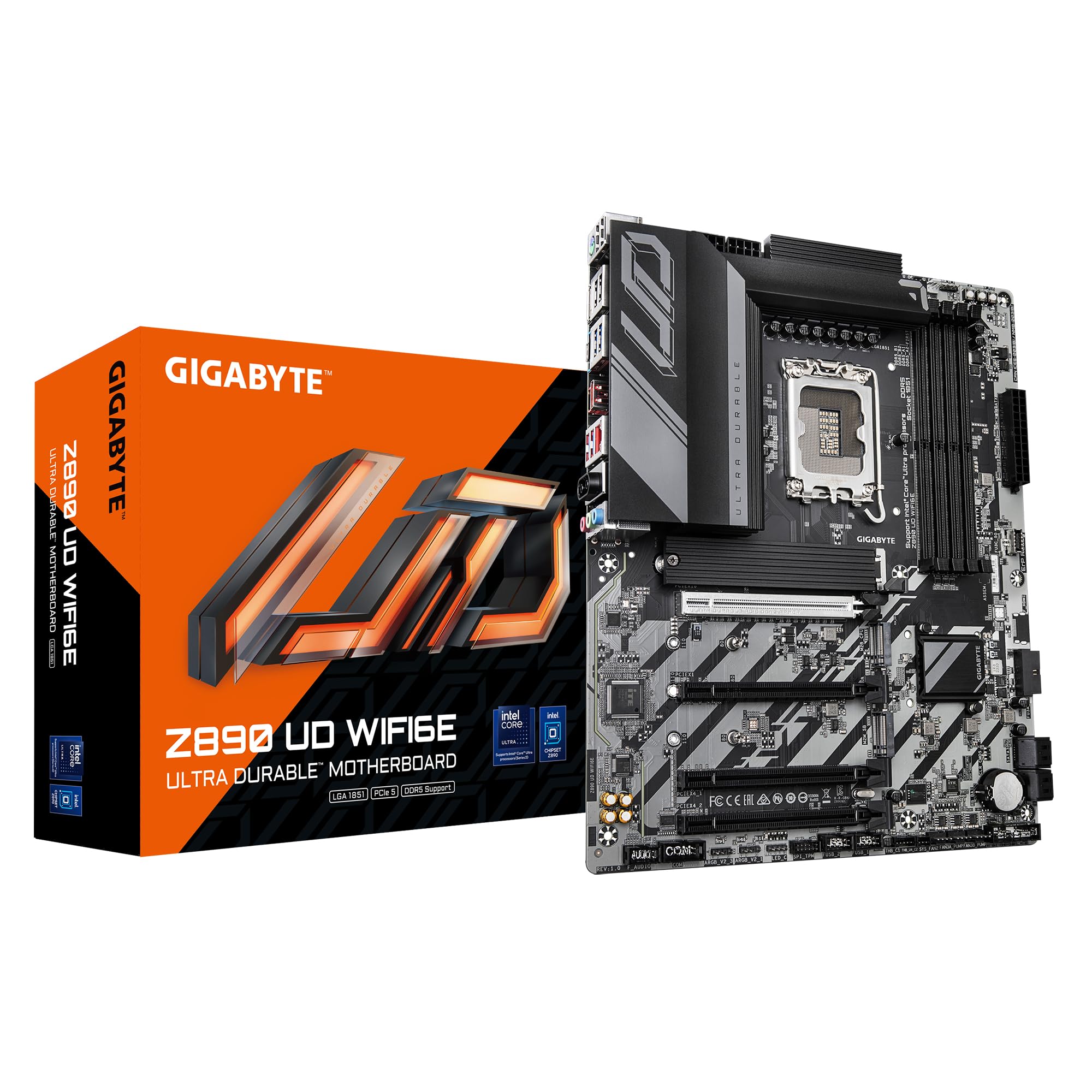 

Материнська плата GIGABYTE Z890 UD WIFI6E підтримує Intel Core Ultra Phase до 8800 МГц DDR5 1xPCIe 2xPCIe Thunderbolt - (Серія 2) ЦП, 12+1+2 VRM, (OC),