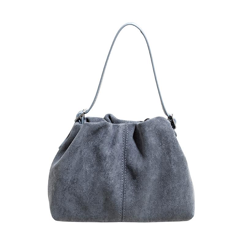 Autumn Retro Versatile 2026 Bags for Women Large Capacity Commuting Handbags Faux Suede Solid Color Shoulder Bag