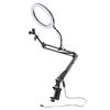 Ring Light Overhead Phone Mount Selfie Ring Light with Phone Holder LED Desk Ring Light with Clamp
