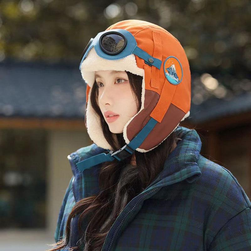 Autumn and winter parent-child pilot Lei Feng hat boys and girls thickened windproof warm ear protection hat Northeast windproof snow hat