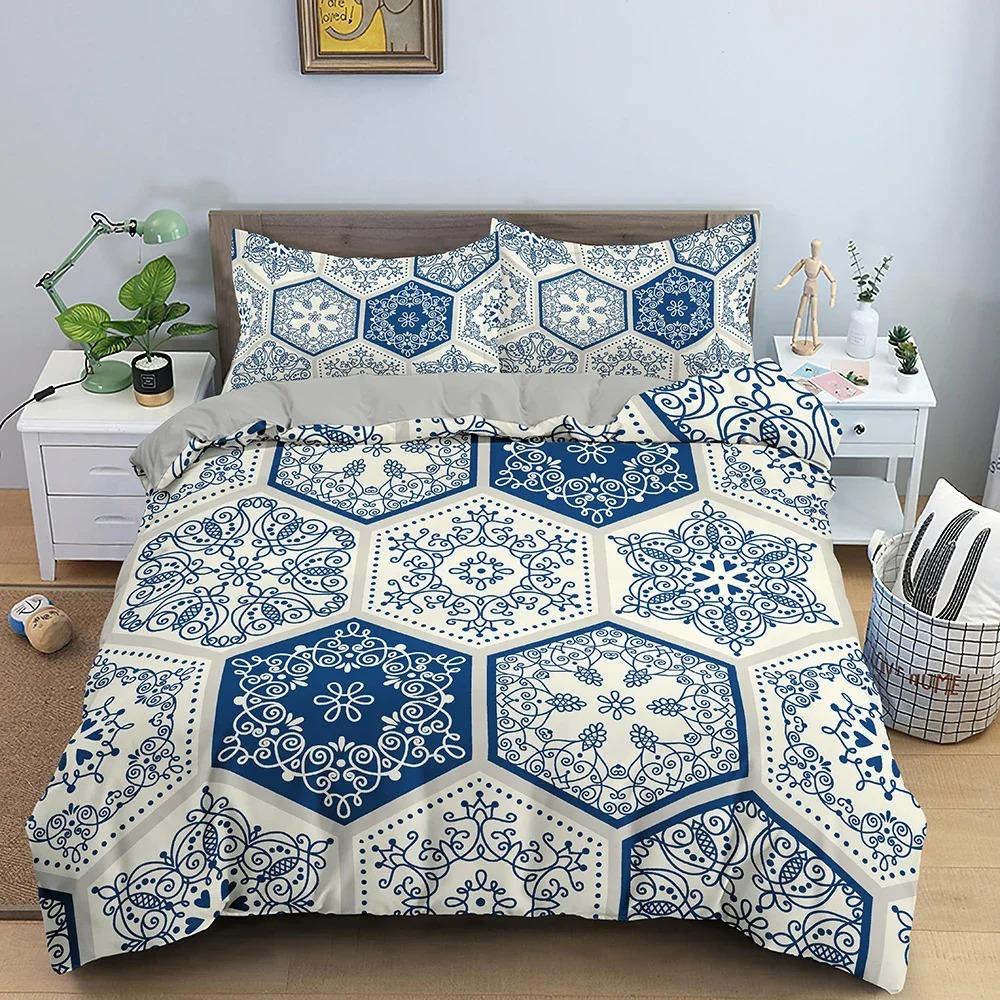3D Printed Bohemian Duvet Cover Set Ethnic Mandala Bedding Set For Bedroom Quilt Cover King Twin Single Size Home Textile
