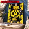 Borussia Dortmund 5D Diy Diamond Painting Round Diamond Diy Frameless Holiday Artwork Suitable For Home Office Wall Decoration