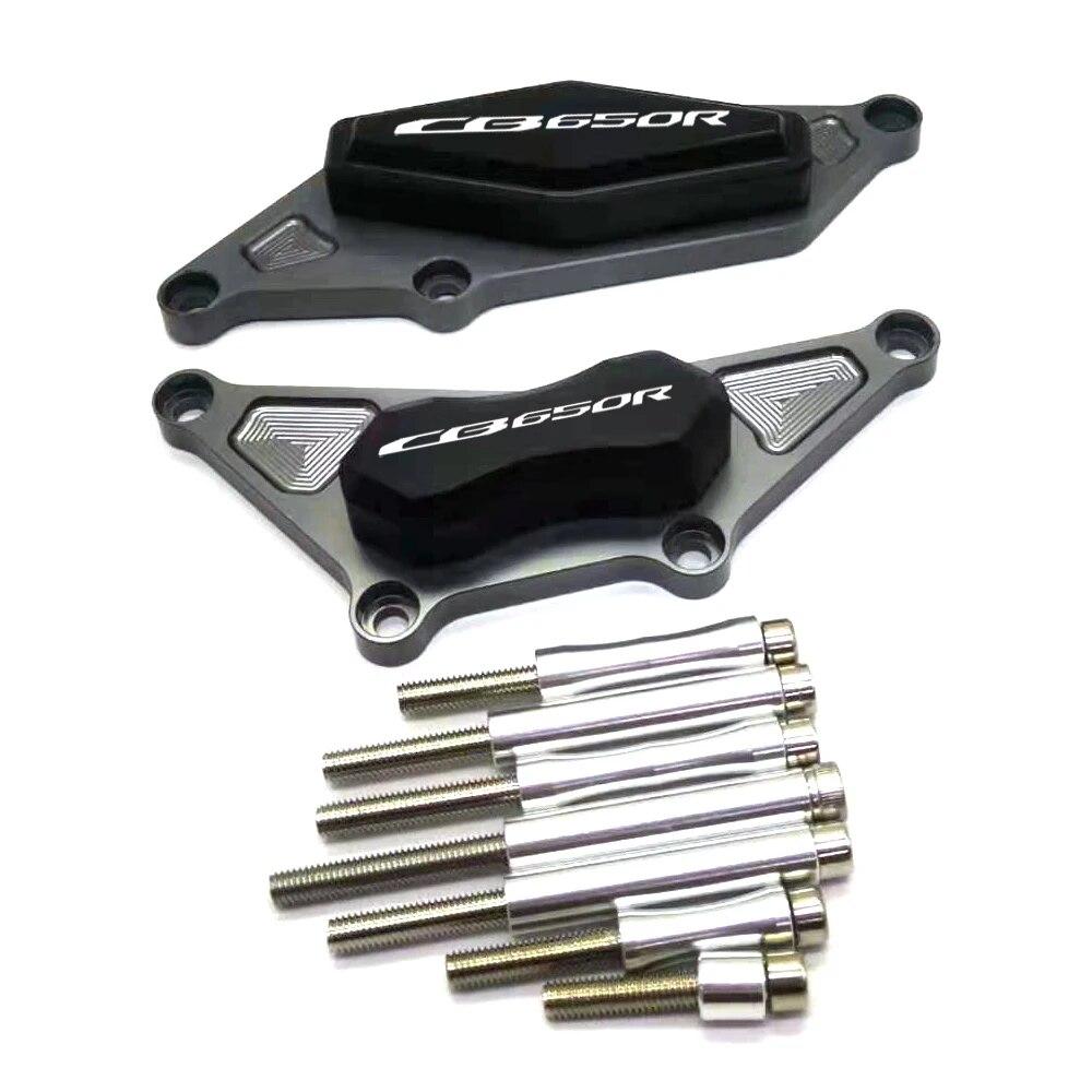 For Honda CB650R CB 650R CB650 R CNC aluminum +POM Full Set Engine Crash Pads Frame Sliders Protector