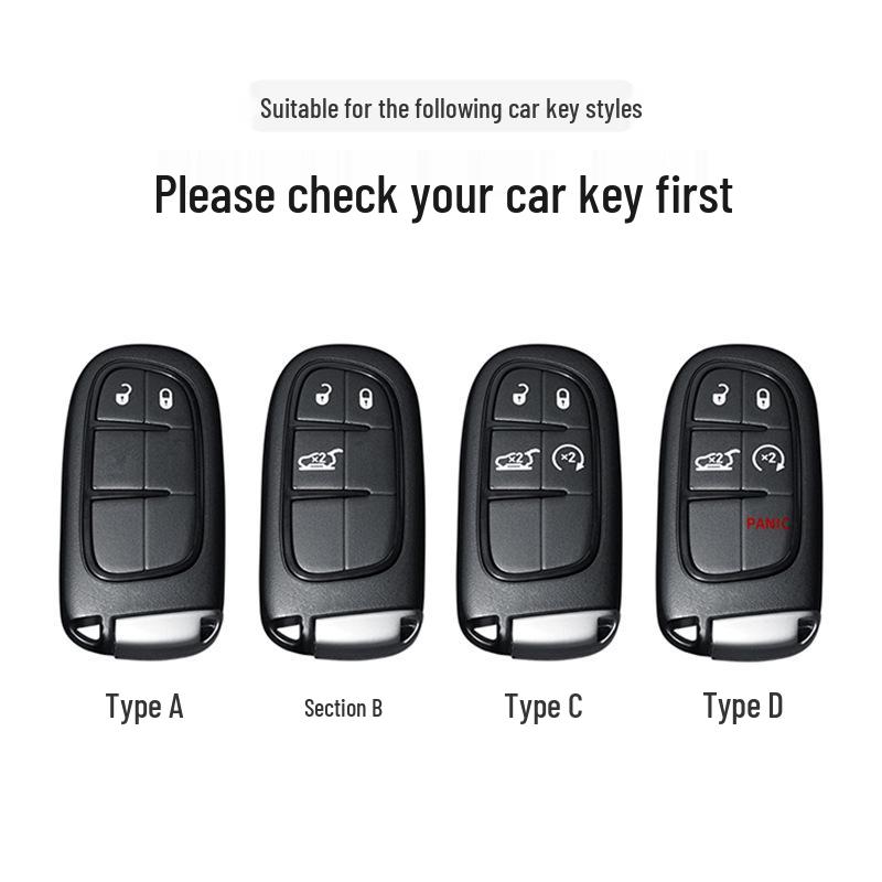 Leather Car Key Holder for Jeep Compass and Dodge Renegade