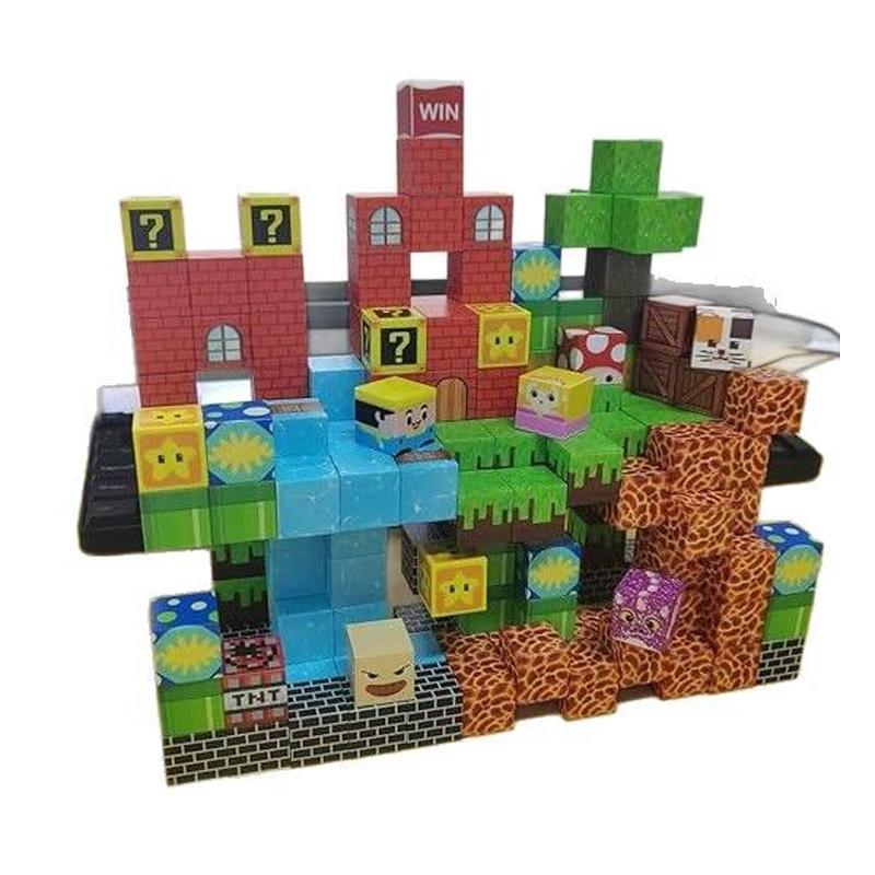 Non-Toxic Magnetic Building Blocks Mine World Magnet Cube Set For Children Kid Age 3+ Diy Model Children Stem Stem Sensory Toy Gift
