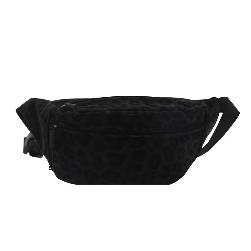Neznačková Sametová Crossbody Taška s Leopardím Vzorem Velká Kapacita Pro Neformální Denní Použití