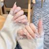 2026 Korean Style Cat Manicure: Medium-Long Wearable Nail Tips, Handmade & Detachable