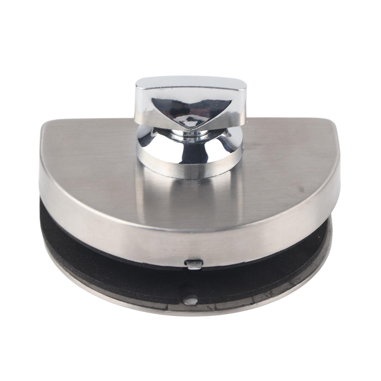 

10‑12mm Frameless Single Glass Door Lock Stainless Steel No Drill Sliding for Bathroom Office