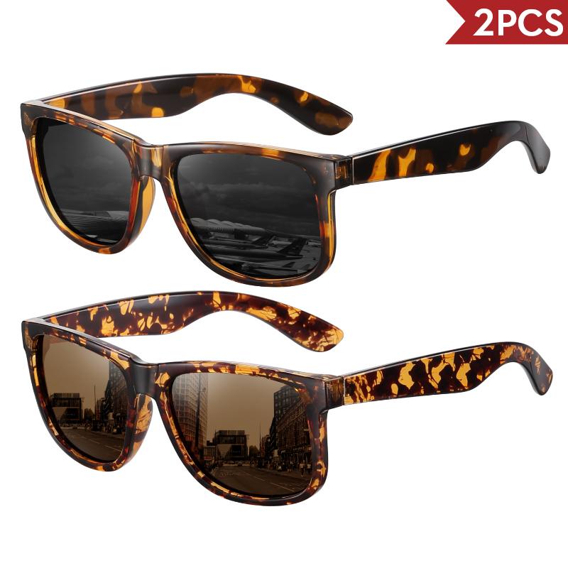 2/3 bucăți ochelari de soare polarizați unisex, colorați și casual, potriviți pentru condus, stat la coadă, vacanță, recuzită pentru filmare, UV400