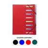 Trieur 8 compartiments 3 rabats + pochette intérieure couleurs assorties- exacompta