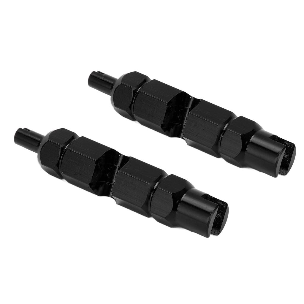 2pcs Bike American Valve Core Double Head French Valve Core Remover Wrench Repair ToolBlack