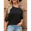 Off-the-Shoulder One-Side Loose Easiest for Match Solid Color Half Sleeve Sling