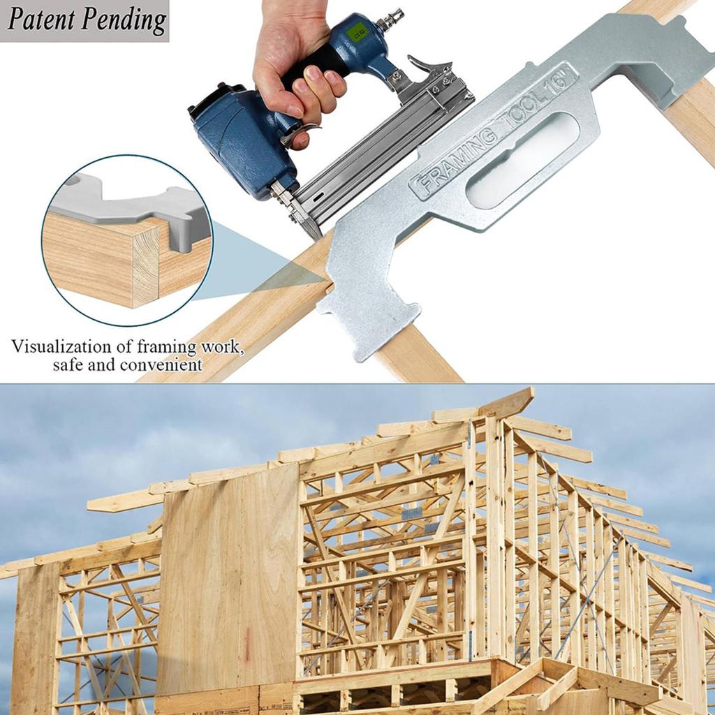 Framing Tools,On Center Stud Layout Tool, Aluminum Framing , Stud Framing Tool For Walls, Roofs, Floors Or Ladders